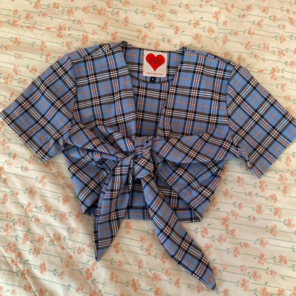 Omighty plaid crop top